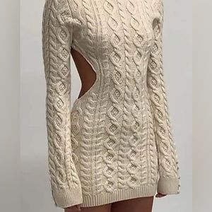 brand new backless sweater dress